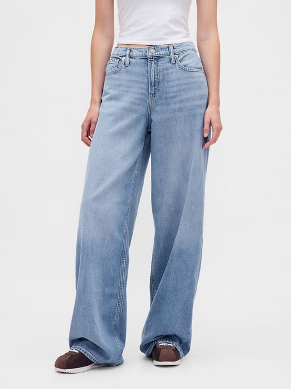 GAP Mid Rise UltraSoft Baggy Jeans